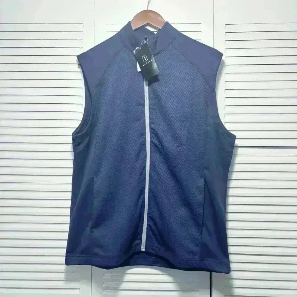 NWT PGA Tour Golf Active Vest Blue Size M Everglades Embroider
